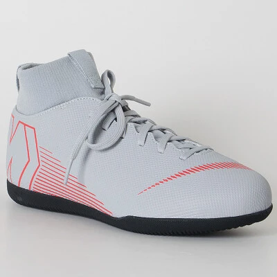 TÊNIS NIKE MERCURIALX SUPERFLY 6 CLUB IC INFANTIL - Cinza/vermelho