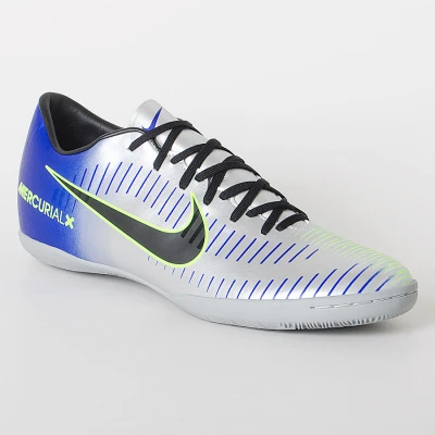 TÊNIS NIKE MERCURIALX VICTORY VI NEYMAR IC - Prata/azul