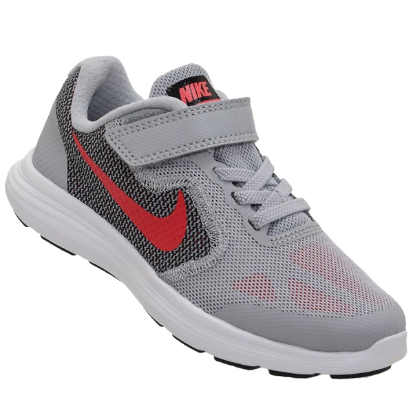 TÊNIS NIKE REVOLUTION 3 PSV INFANTIL - Cinza/vermelho TÊNIS NIKE REVOLUTION 3 PSV INFANTIL - Cinza/vermelho