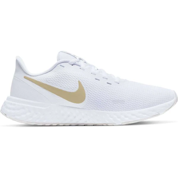 TÊNIS NIKE REVOLUTION 5 FEMININO - Branco/dourado TÊNIS NIKE REVOLUTION 5 FEMININO - Branco/dourado