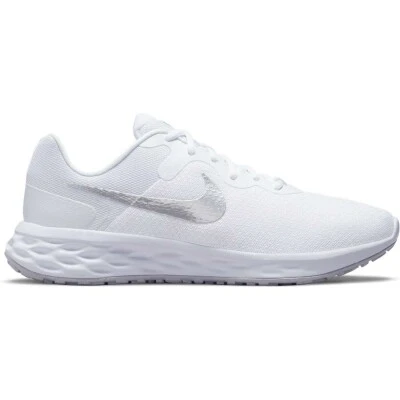 TÊNIS NIKE REVOLUTION 6 NEXT NATURE FEMININO - Branco/prata TÊNIS NIKE REVOLUTION 6 NEXT NATURE FEMININO - Branco/prata