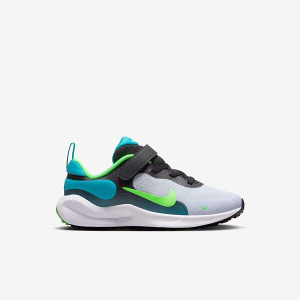 TÊNIS NIKE REVOLUTION 7 INFANTIL - Azul celeste/verde