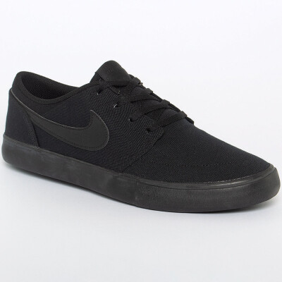 TÊNIS NIKE SB PORTMORE II SOLAR CANVAS MASCULINO - Preto