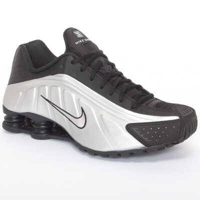 TÊNIS NIKE SHOX R4 MASCULINO - Prata/preto