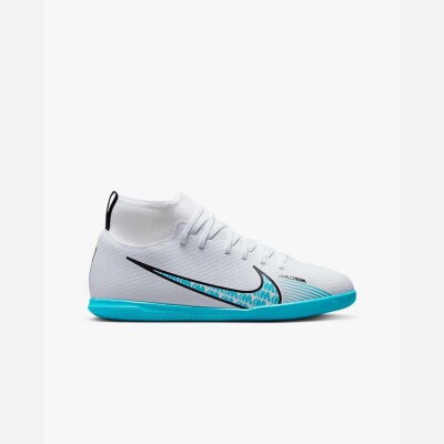 TÊNIS NIKE SUPERFLY 9 IC JR FUTSAL INFANTIL - Branco/azul