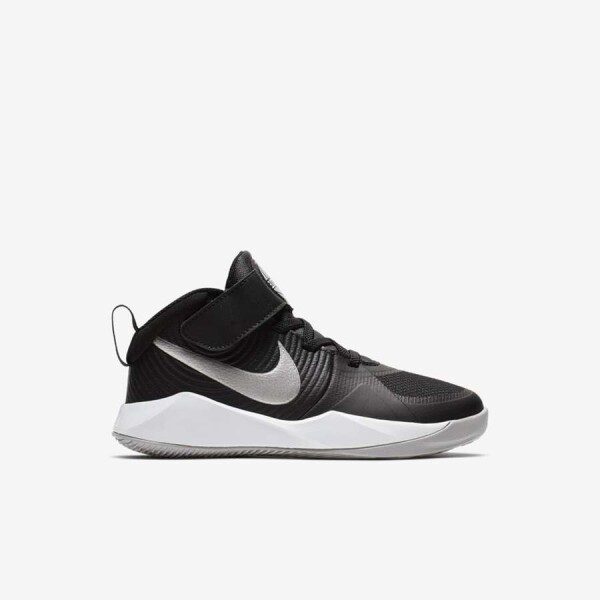 TÊNIS NIKE TEAM HUSTLE D 9 PS INFANTIL - Preto/prata