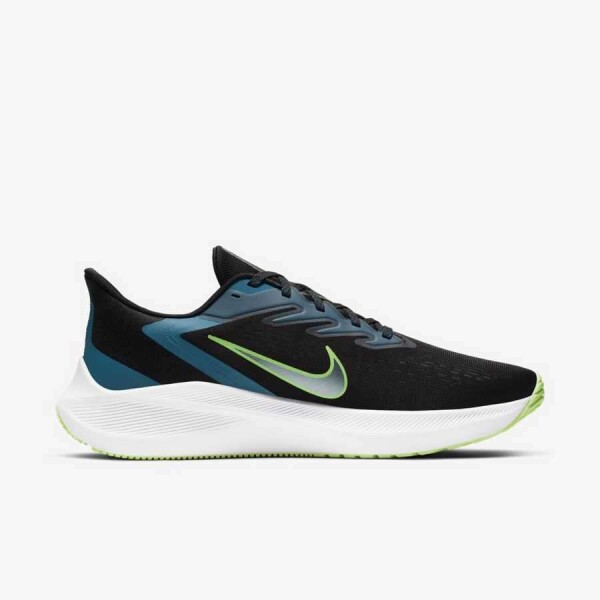 TÊNIS PARA CORRIDA NIKE AIR ZOOM WINFLO 7 MASCULINO - Preto/verde