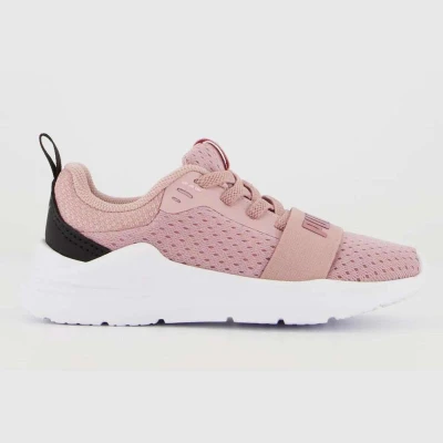 TÊNIS PUMA BEBÊ WIRED RUN INFANTIL - Rosa/branco