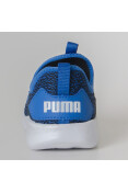 TÊNIS PUMA FLASH KNIT AC BDP INFANTIL - Azul/preto