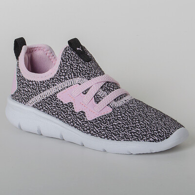 TÊNIS PUMA FLASH KNIT AC BDP INFANTIL - Rosa/preto