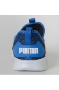 TÊNIS PUMA FLASH KNIT PS BDP INFANTIL - Azul/preto
