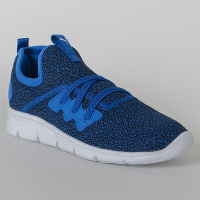 TÊNIS PUMA FLASH KNIT PS BDP INFANTIL - Azul/preto