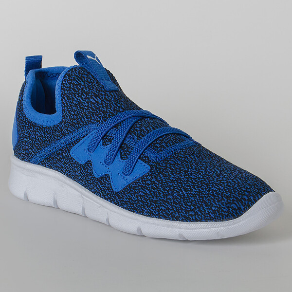 TÊNIS PUMA FLASH KNIT PS BDP INFANTIL - Azul/preto