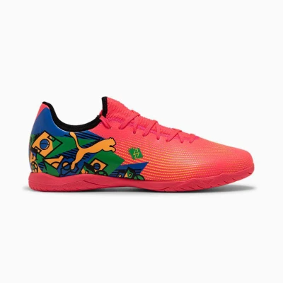 TÊNIS PUMA FUTURE 7 PLAY NEYMAR JR IT FUTSAL MASCULINO - Rosa/azul