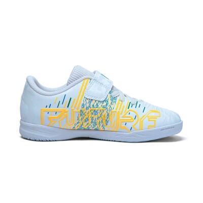 TENIS PUMA FUTURE Z 4.1 NJR IT V PS BDP FUTSAL INFANTIL - Branco/azul