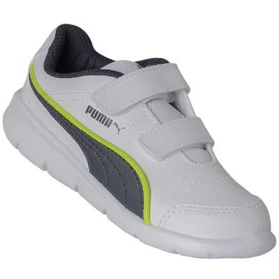 TÊNIS PUMA STEPFLEEX RUN SL V INFANTIL - Branco/grafite