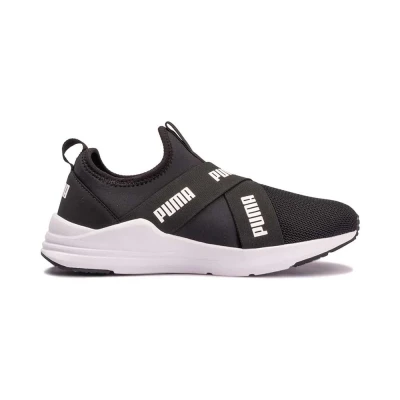 TÊNIS PUMA WIRED RUN SLIP-ON BDP INFANTIL - Preto/branco