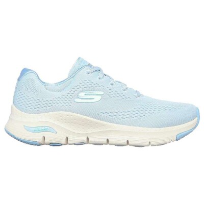 TÊNIS SKECHERS ARCH FIT FEMININO - Azul celeste/bege