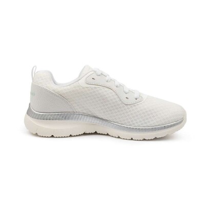 TÊNIS SKECHERS BOUNTIFUL FEMININO - Branco/prata