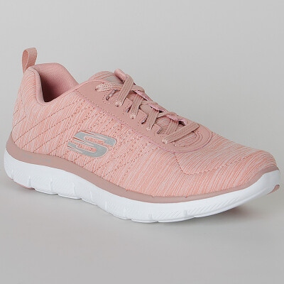 TÊNIS SKECHERS FLEX APPEAL 2.0 FEMININO - Rosa/branco