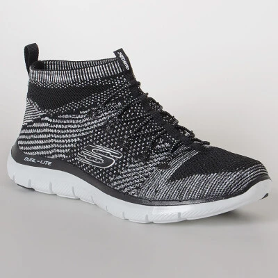TÊNIS SKECHERS FLEX APPEAL 2.0 HOURGLASS FEMININO - Preto/branco TÊNIS SKECHERS FLEX APPEAL 2.0 HOURGLASS FEMININO - Preto/branco