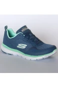 TÊNIS SKECHERS FLEX APPEAL 3.0-GO FORWARD FEMININO - Marinho/verde TÊNIS SKECHERS FLEX APPEAL 3.0-GO FORWARD FEMININO - Marinho/verde