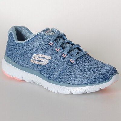 TÊNIS SKECHERS FLEX APPEAL 3.0 SATELLITE FEMININO - Azul/branco