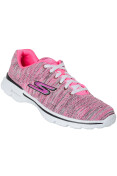 TÊNIS SKECHERS GO WALK 3 CONTEST FEMININO - Pink/preto