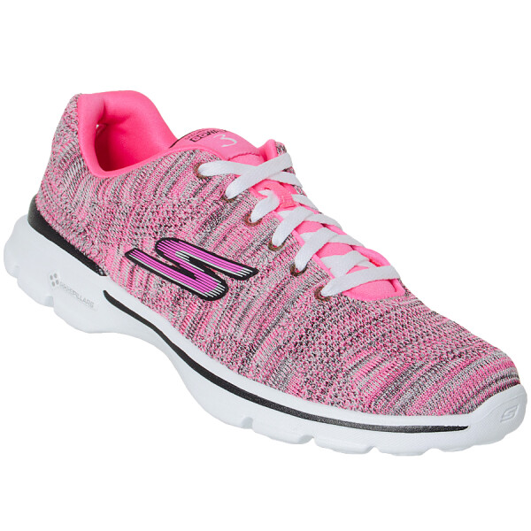 TÊNIS SKECHERS GO WALK 3 CONTEST FEMININO - Pink/preto