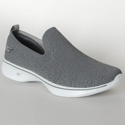 TÊNIS SKECHERS GO WALK 4 GIFTED FEMININO - Grafite/branco TÊNIS SKECHERS GO WALK 4 GIFTED FEMININO - Grafite/branco