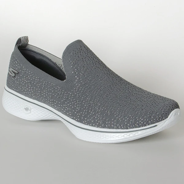 TÊNIS SKECHERS GO WALK 4 GIFTED FEMININO - Grafite/branco TÊNIS SKECHERS GO WALK 4 GIFTED FEMININO - Grafite/branco