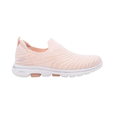 TENIS SKECHERS GO WALK 5 - COASTAL VIEW FEMININO - Rosa/branco TENIS SKECHERS GO WALK 5 - COASTAL VIEW FEMININO - Rosa/branco