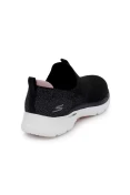 TÊNIS SKECHERS GO WALK 6 - GLIMMERING FEMININO - Preto/branco