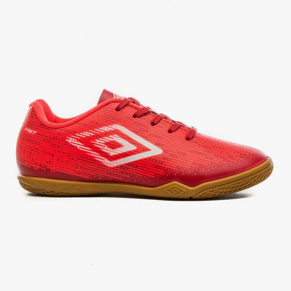 TÊNIS UMBRO FUTSAL FAST INFANTIL - Vermelho/branco