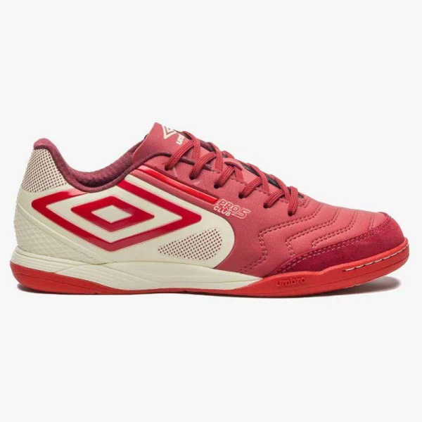 TÊNIS UMBRO FUTSAL PRO 5 BUMP CLUB ADULTO - Bordo/bege
