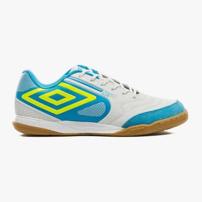 TÊNIS UMBRO FUTSAL PRO 5 BUMP CLUB - Branco/azul