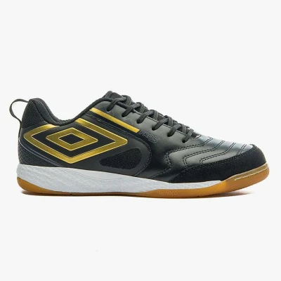 TÊNIS UMBRO FUTSAL PRO 5 BUMP CLUB - Preto/dourado