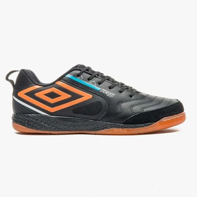 TÊNIS UMBRO FUTSAL PRO 5 BUMP - Preto/laranja