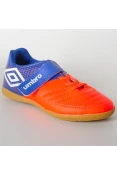 TÊNIS UMBRO FUTSAL SPIRITY INFANTIL - Laranja/azul