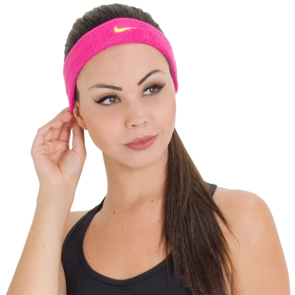 TESTEIRA NIKE SWOOSH HEADBAND - Pink/amarelo