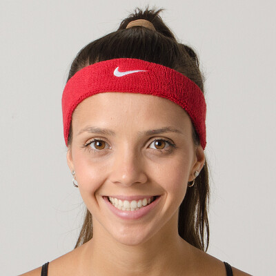 TESTEIRA NIKE SWOOSH HEADBAND - Vermelho/branco
