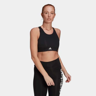 TOP 3-LISTRAS SPORT BRA ADIDAS FEMININO - Preto