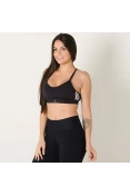 TOP ADIDAS ALL ME 3-STRIPES FEMININO - Preto/branco TOP ADIDAS ALL ME 3-STRIPES FEMININO - Preto/branco