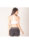 TOP ADIDAS ALL ME BADGE OF SPORT FEMININO - Branco/preto TOP ADIDAS ALL ME BADGE OF SPORT FEMININO - Branco/preto