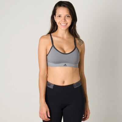 TOP ADIDAS ALL ME HTR FEMININO - Cinza TOP ADIDAS ALL ME HTR FEMININO - Cinza
