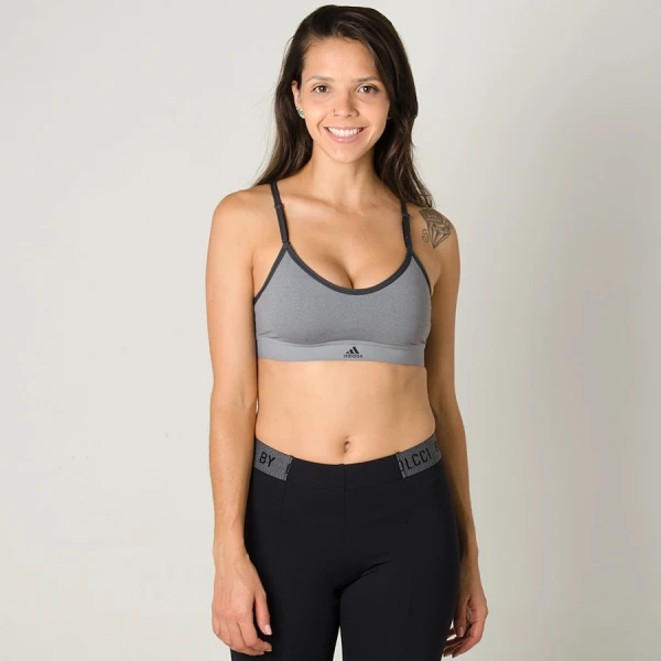 TOP ADIDAS ALL ME HTR FEMININO - Cinza TOP ADIDAS ALL ME HTR FEMININO - Cinza