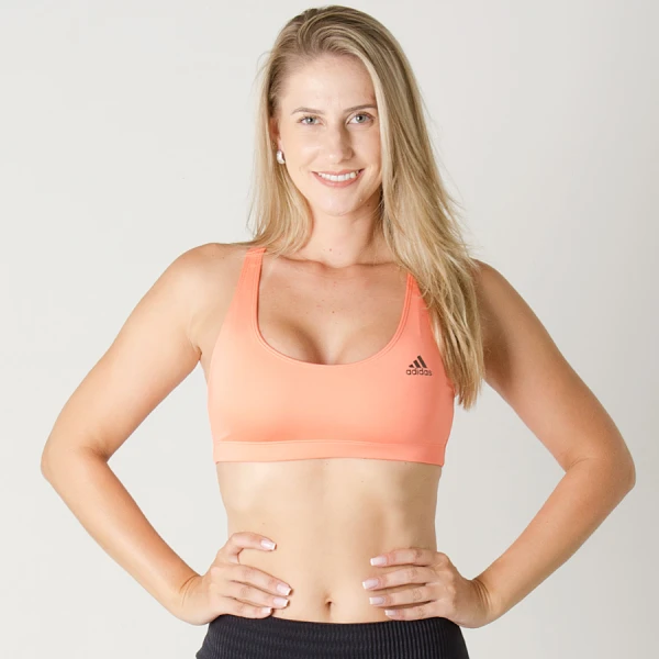 TOP ADIDAS ESS CLIMA FEMININO - Salmao TOP ADIDAS ESS CLIMA FEMININO - Salmao