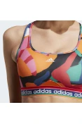 TOP ADIDAS FARM MEDIO SUPORTE FEMININO - Azul/laranja TOP ADIDAS FARM MEDIO SUPORTE FEMININO - Azul/laranja