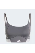 TOP ADIDAS HYPERGLAM SUPORTE LEVE FEMININO - Chumbo TOP ADIDAS HYPERGLAM SUPORTE LEVE FEMININO - Chumbo