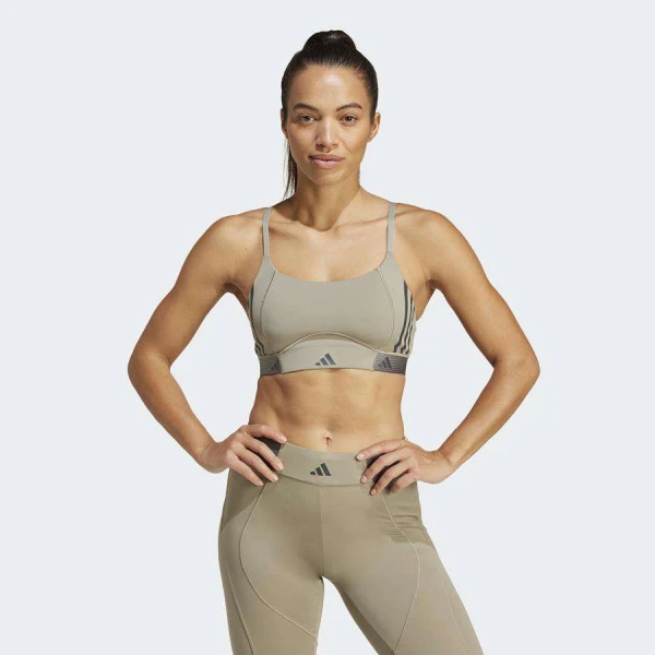 TOP ADIDAS HYPERGLAM SUPORTE LEVE FEMININO - Verde TOP ADIDAS HYPERGLAM SUPORTE LEVE FEMININO - Verde